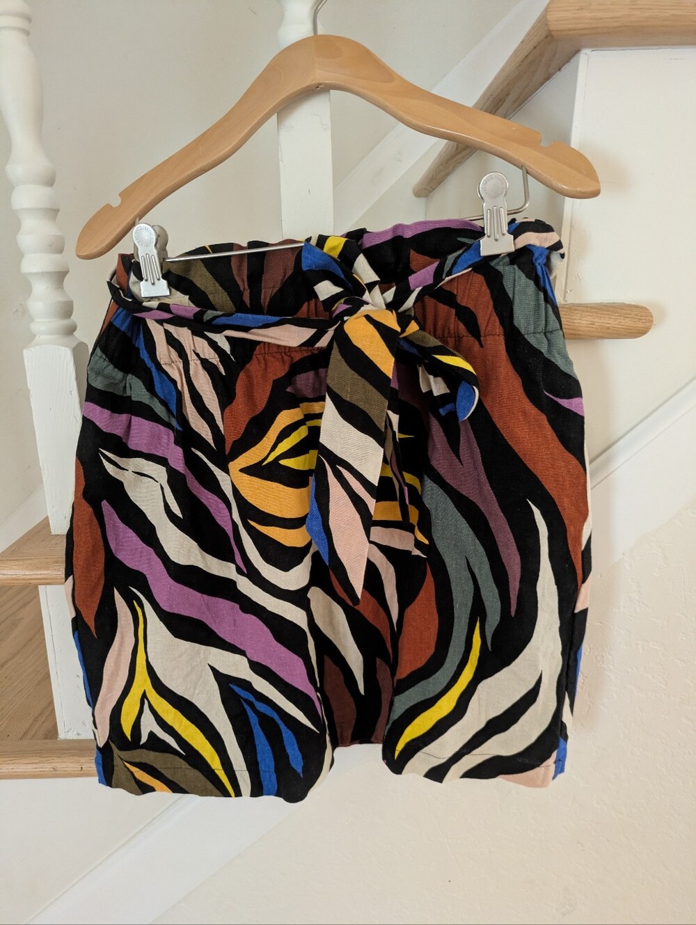 Who What Wear - Animal Print - Women's Linen Blend Mini Skirt With Pockets - M
